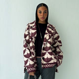 Burgundy Swan Jacket - AB ESSENTIALS