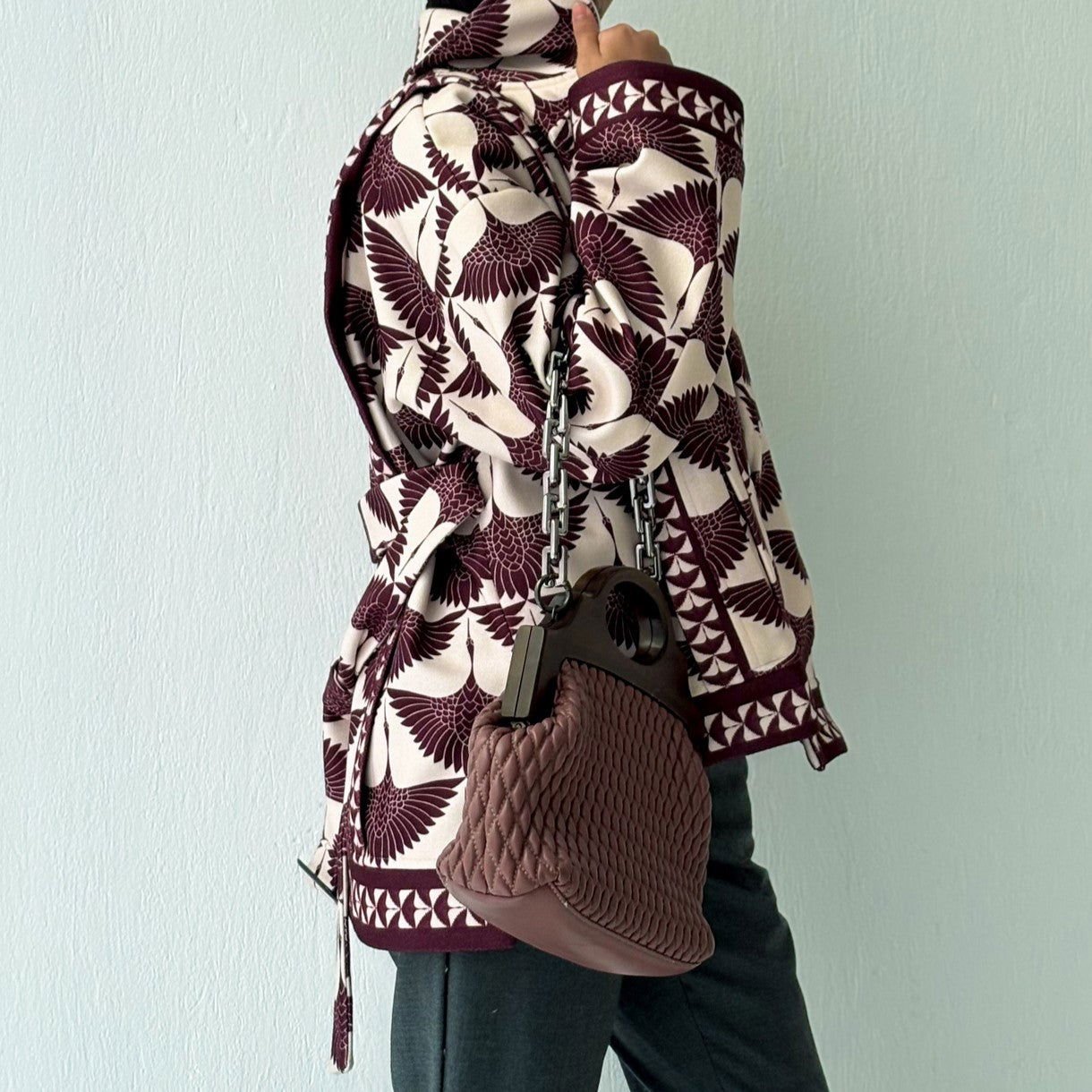 Burgundy Swan Jacket - AB ESSENTIALS