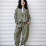 Capsule Linen Set Olive - AB ESSENTIALS