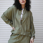 Capsule Linen Set Olive - AB ESSENTIALS