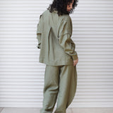Capsule Linen Set Olive - AB ESSENTIALS