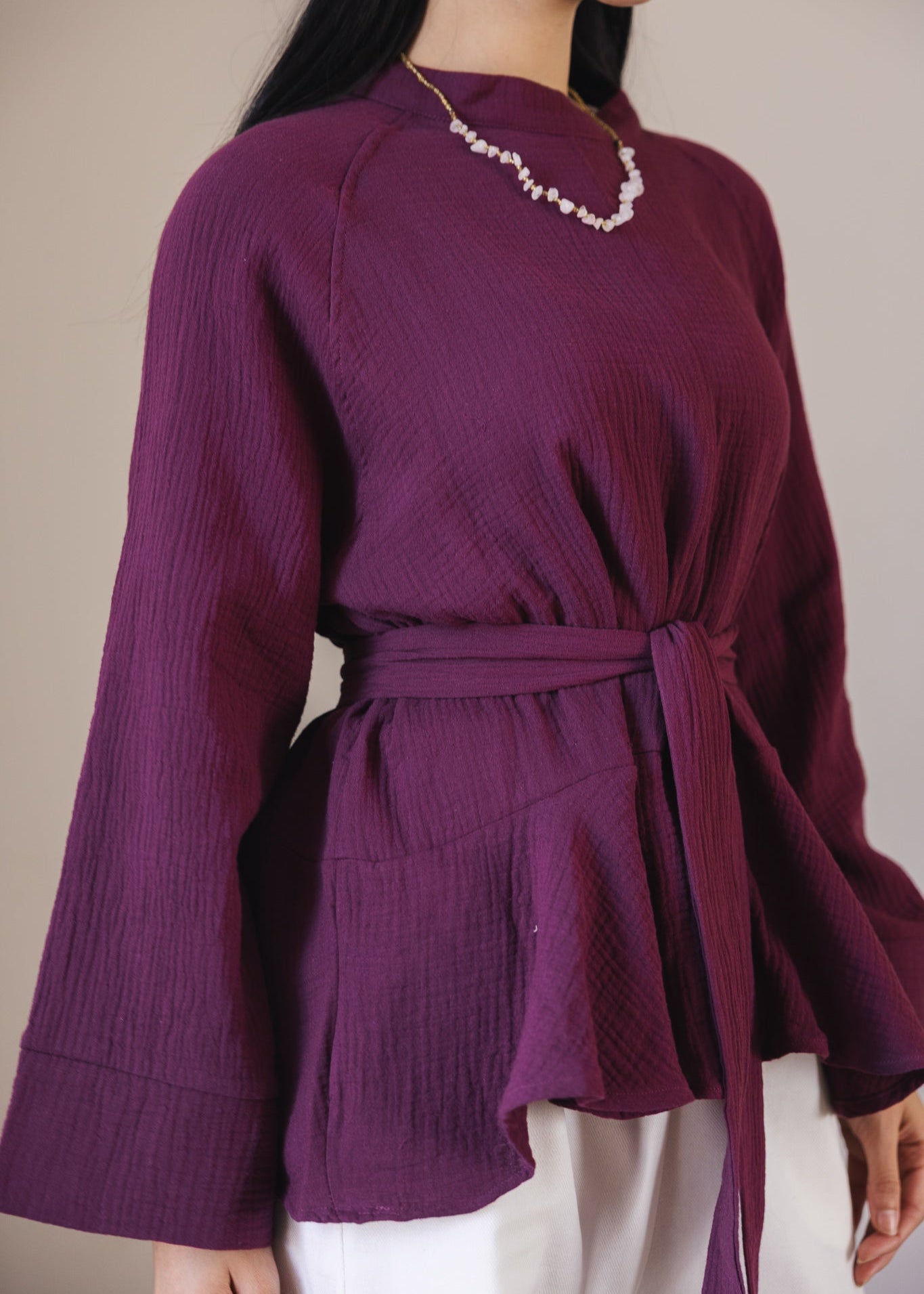 Charm Top Burgundy - AB ESSENTIALS