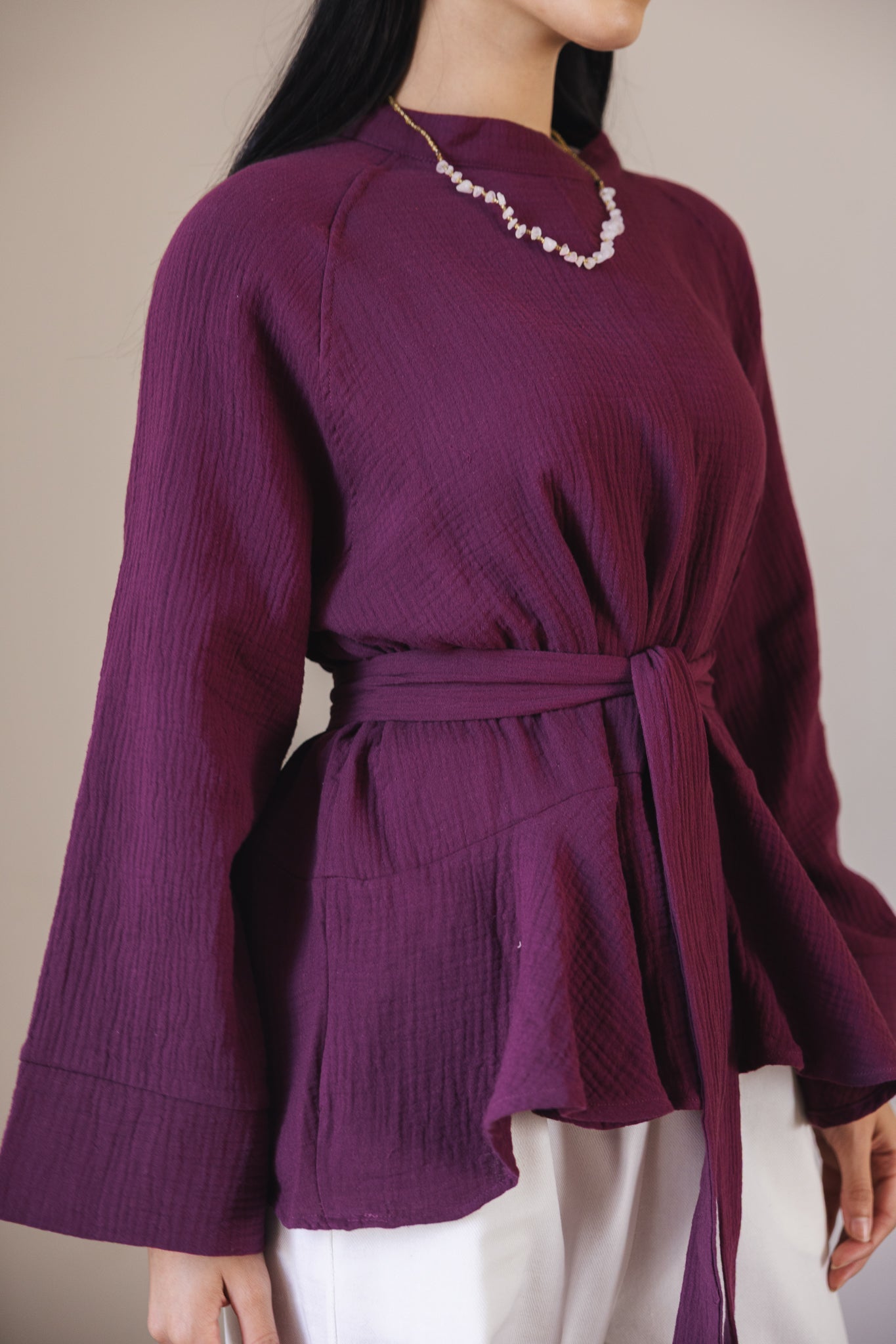 Charm Top Burgundy - AB ESSENTIALS