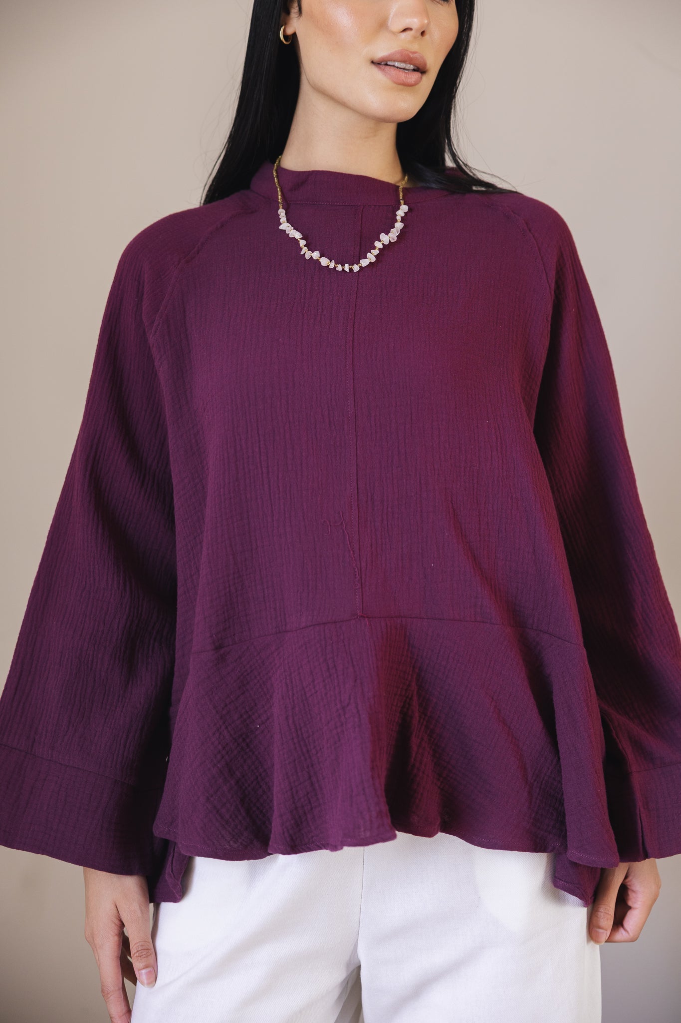 Charm Top Burgundy - AB ESSENTIALS