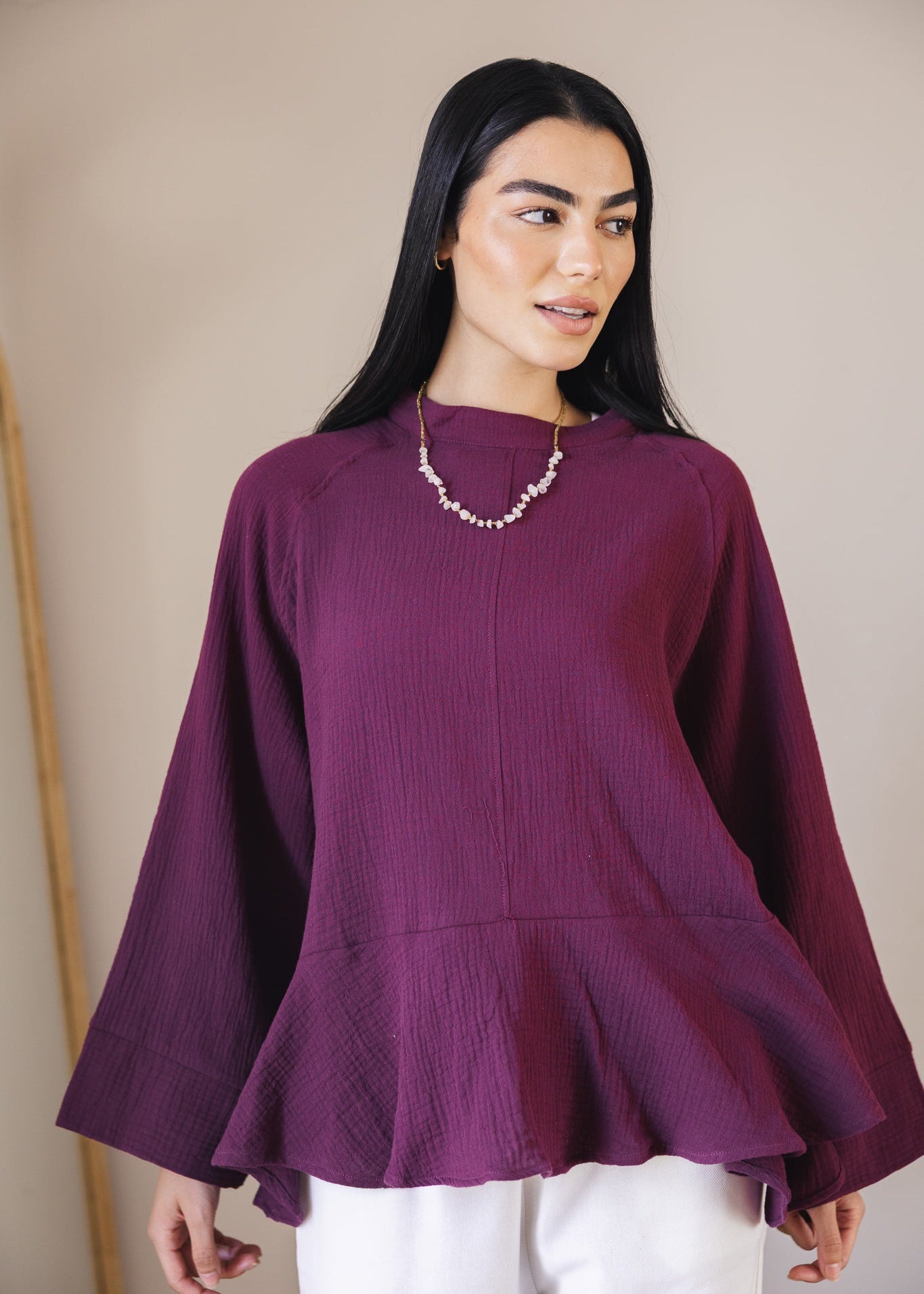 Charm Top Burgundy - AB ESSENTIALS