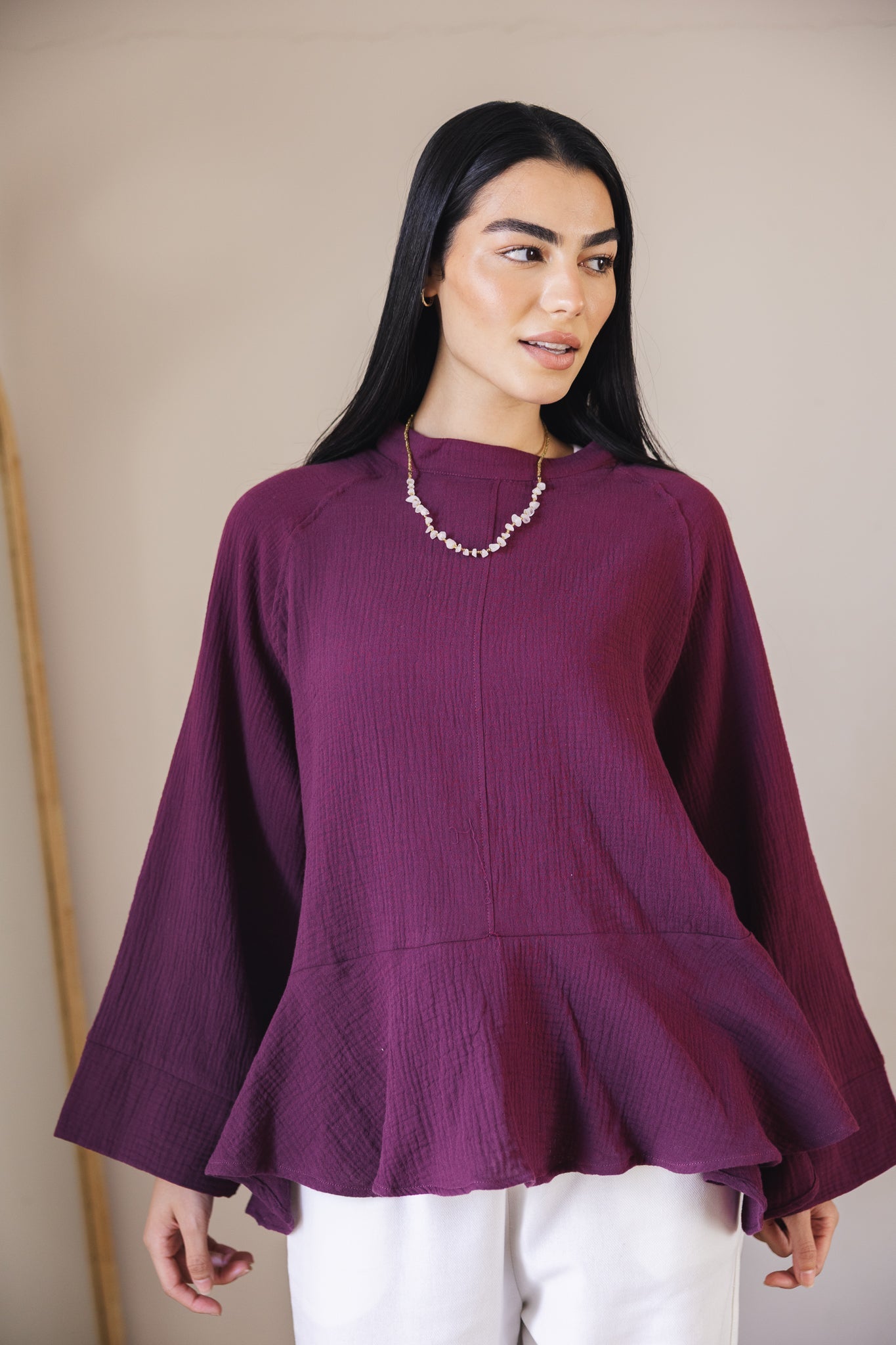 Charm Top Burgundy - AB ESSENTIALS
