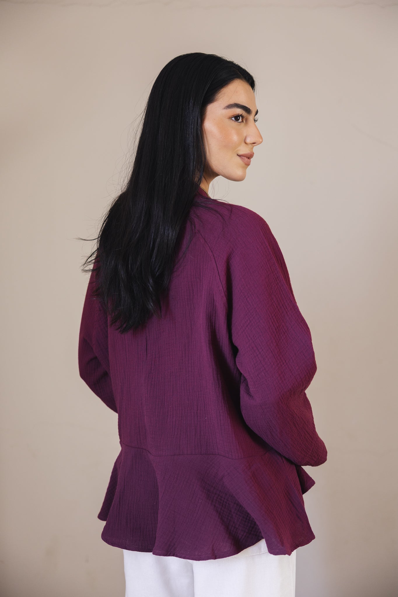 Charm Top Burgundy - AB ESSENTIALS