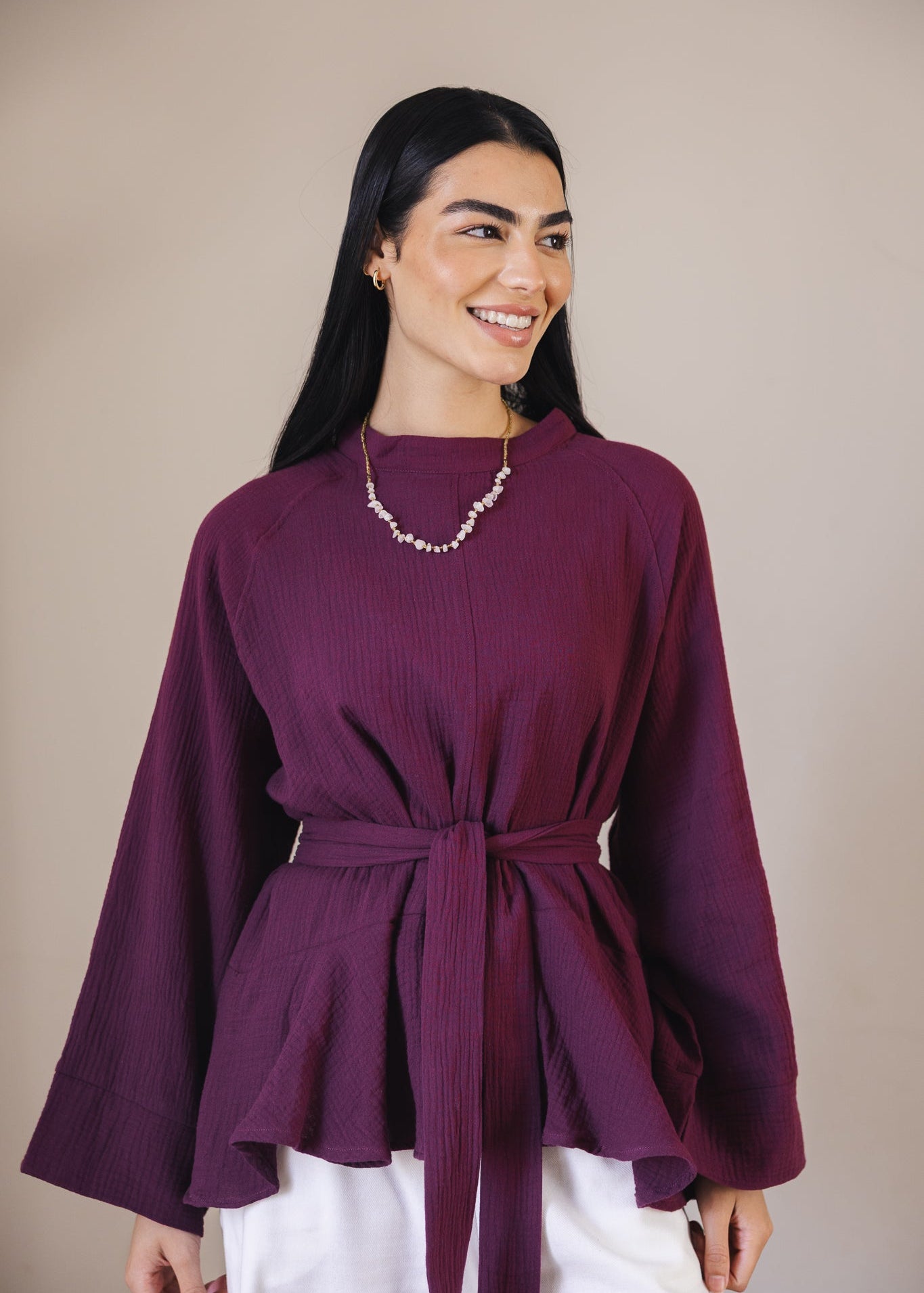Charm Top Burgundy - AB ESSENTIALS