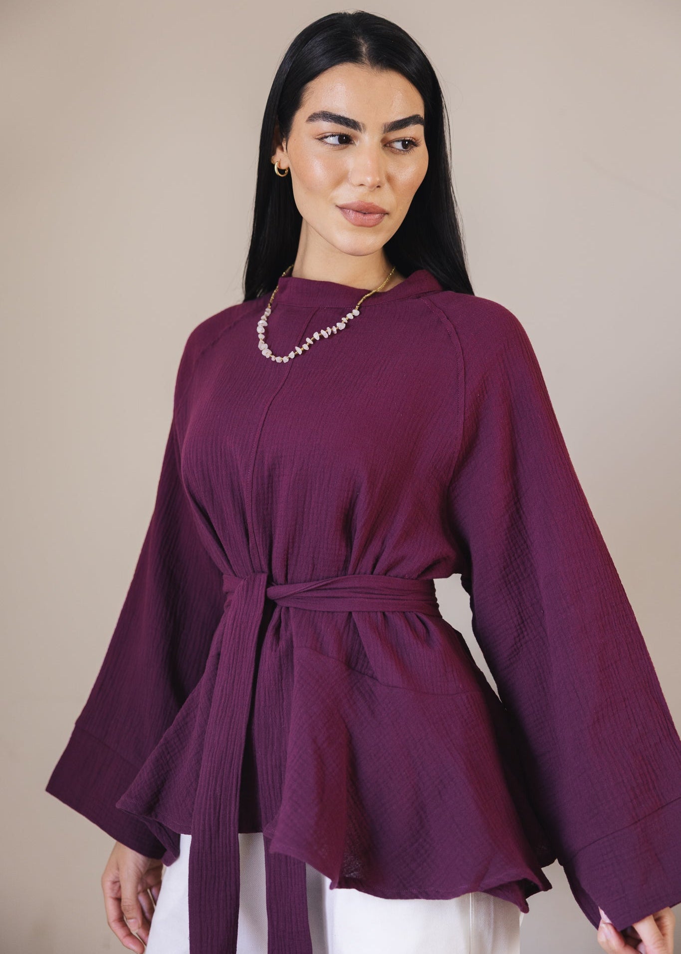 Charm Top Burgundy - AB ESSENTIALS