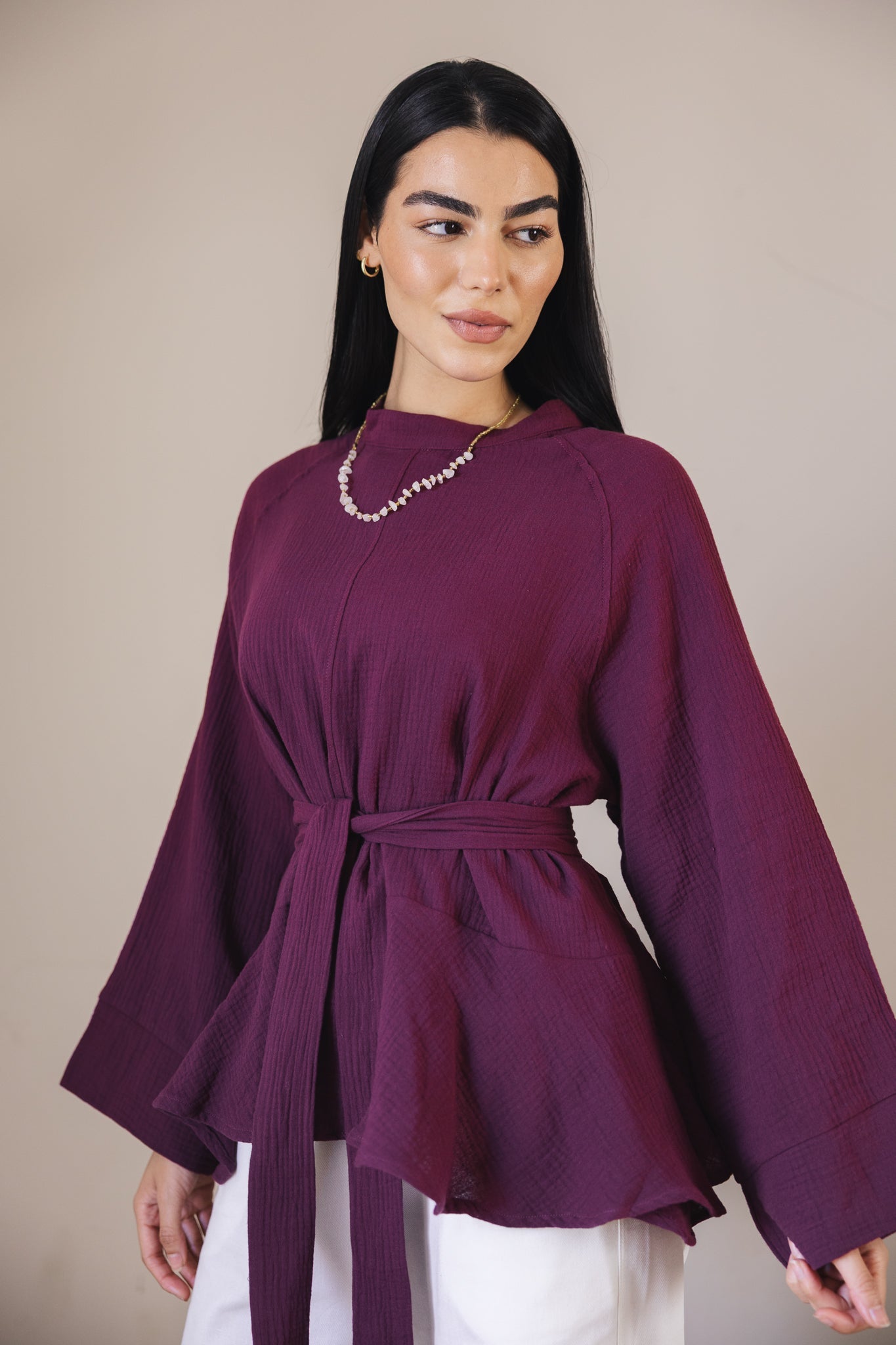 Charm Top Burgundy - AB ESSENTIALS