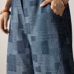 Checked Ballon Denim Pants - AB ESSENTIALS