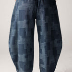 Checked Ballon Denim Pants - AB ESSENTIALS