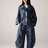Checked Denim Jacket - AB ESSENTIALS