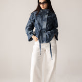 Checked Denim Jacket - AB ESSENTIALS