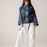 Checked Denim Jacket - AB ESSENTIALS