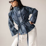 Checked Denim Jacket - AB ESSENTIALS