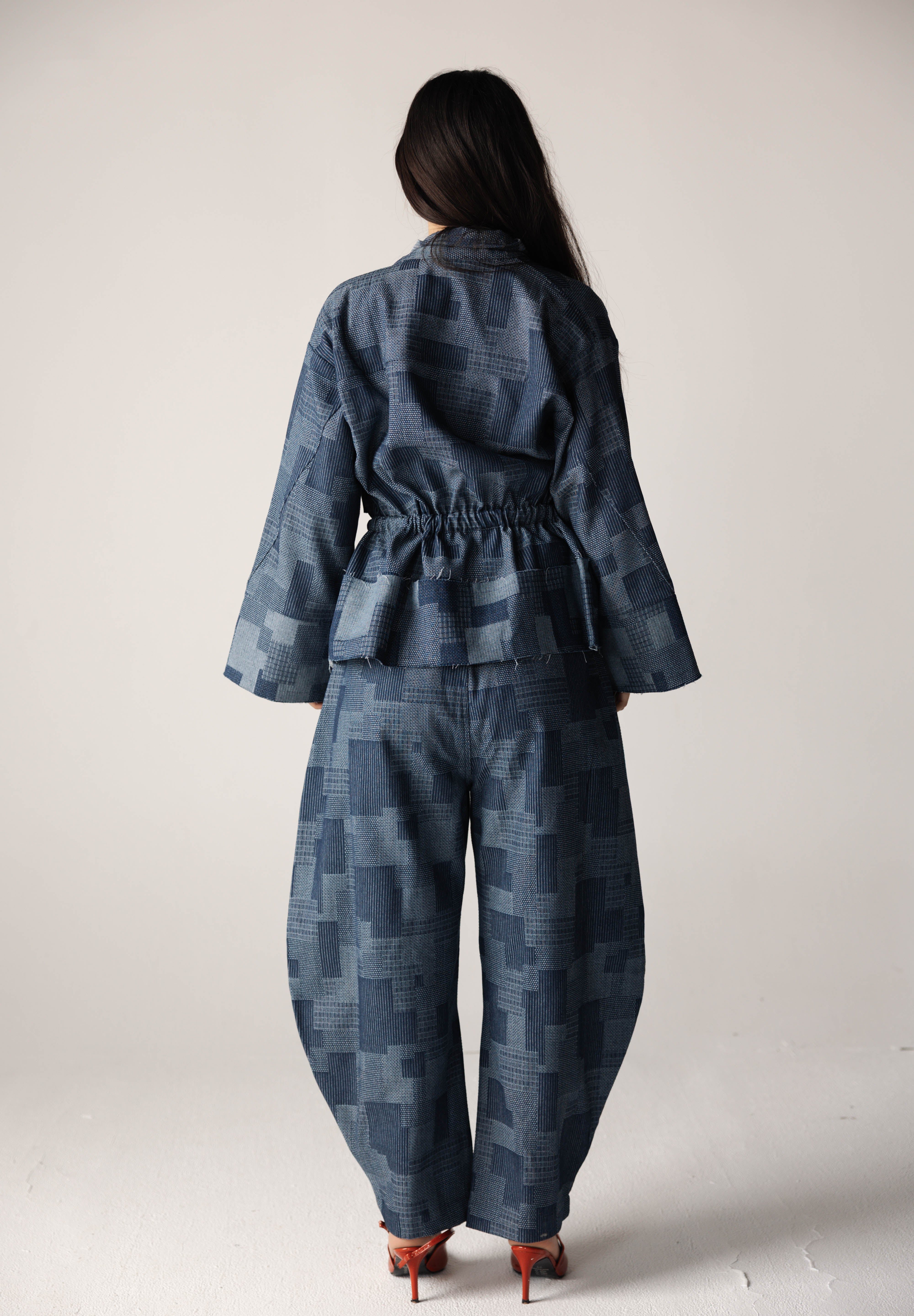 Checked Denim Jacket - AB ESSENTIALS
