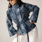 Checked Denim Jacket - AB ESSENTIALS