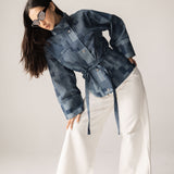 Checked Denim Jacket - AB ESSENTIALS