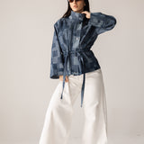 Checked Denim Jacket - AB ESSENTIALS