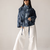 Checked Denim Jacket - AB ESSENTIALS