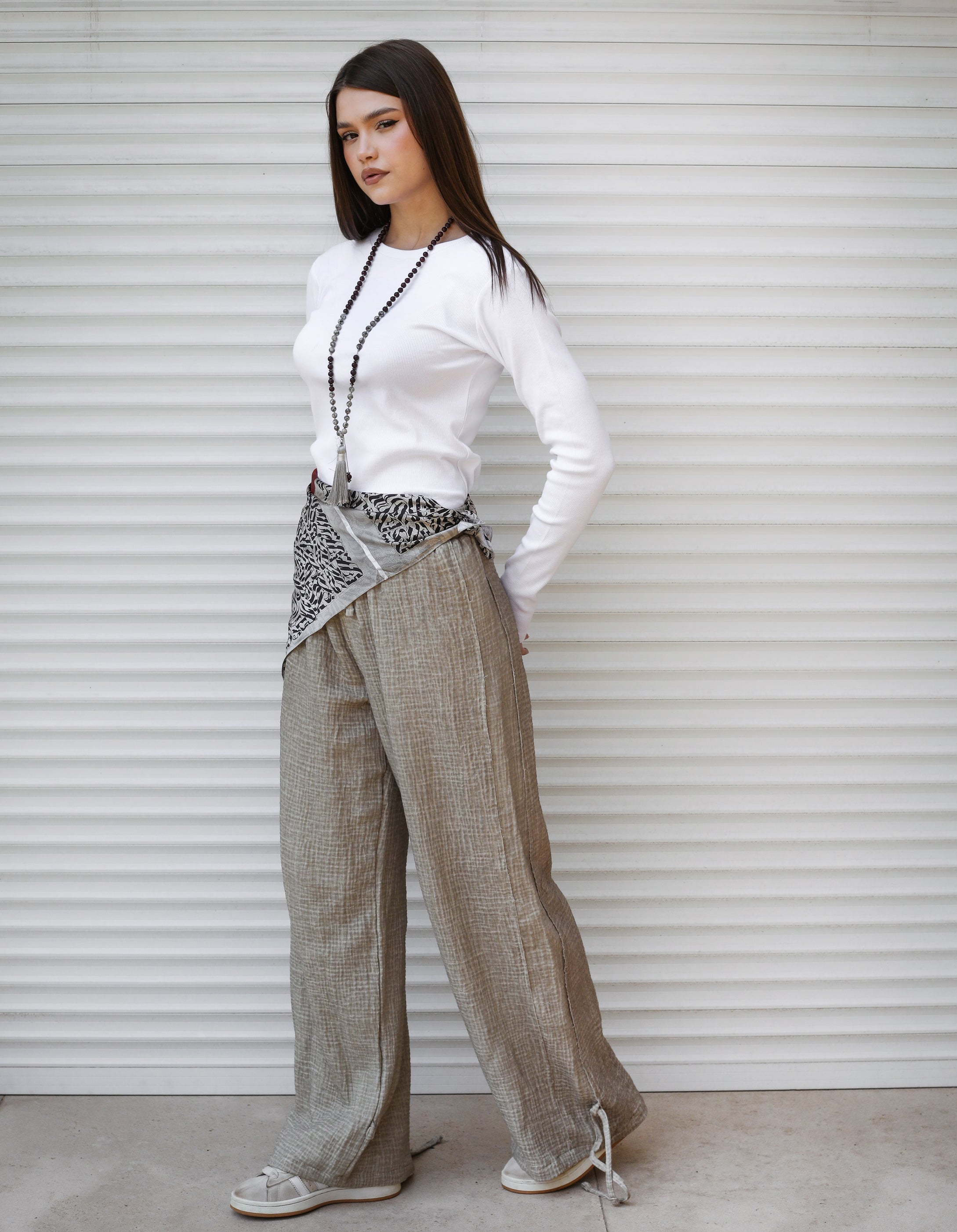 Crinky Pants Beige - AB ESSENTIALS