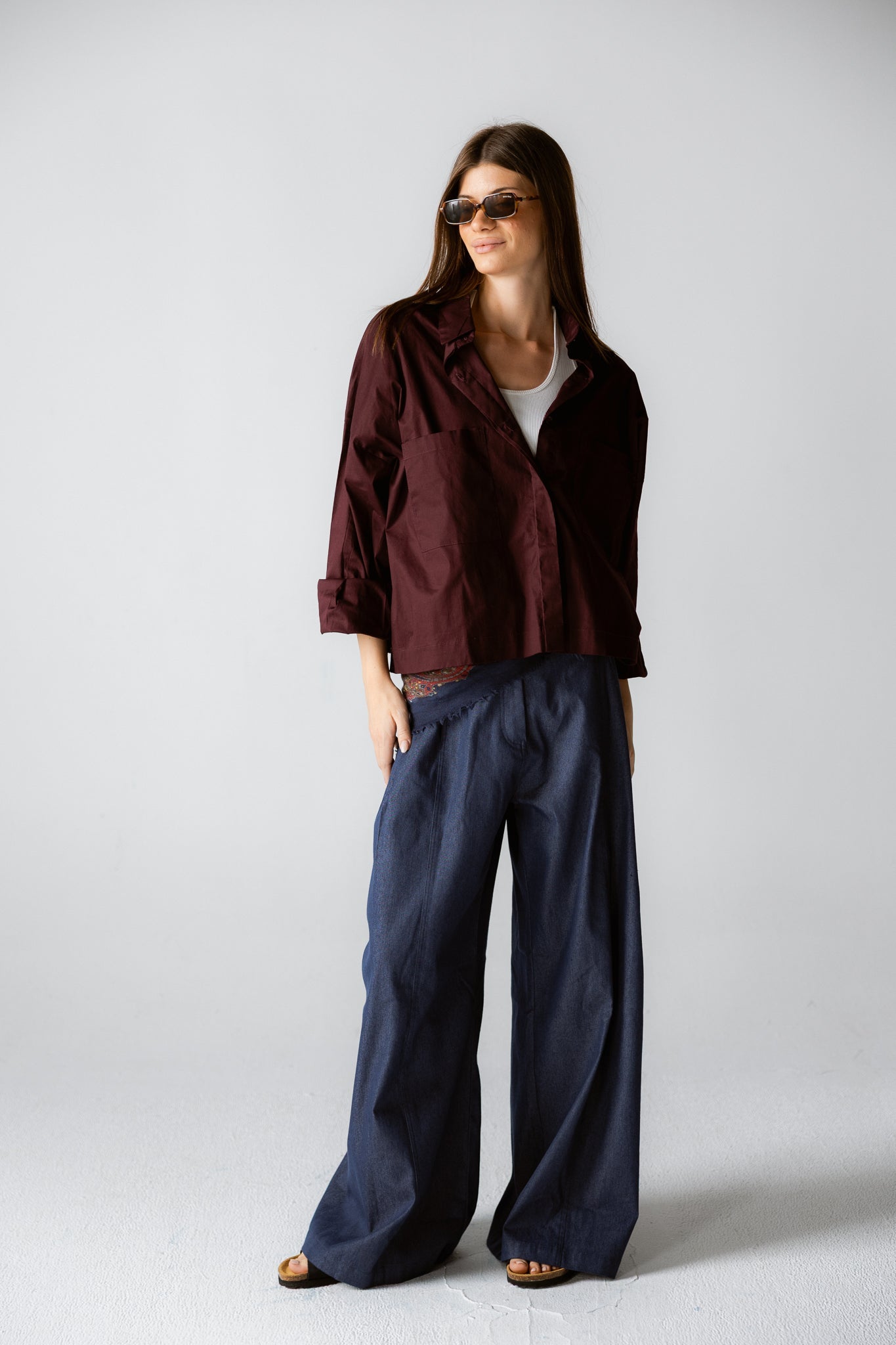 Cropi Shirt Aubergine - AB ESSENTIALS