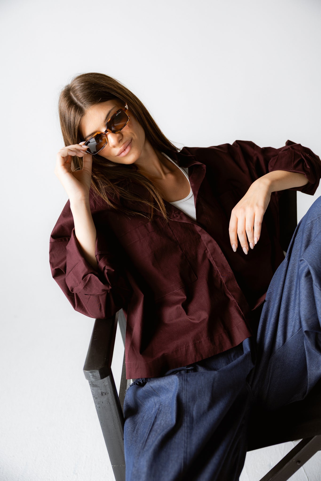Cropi Shirt Aubergine - AB ESSENTIALS