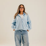 Cropi Shirt Baby Blue - AB ESSENTIALS