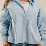 Cropi Shirt Baby Blue - AB ESSENTIALS