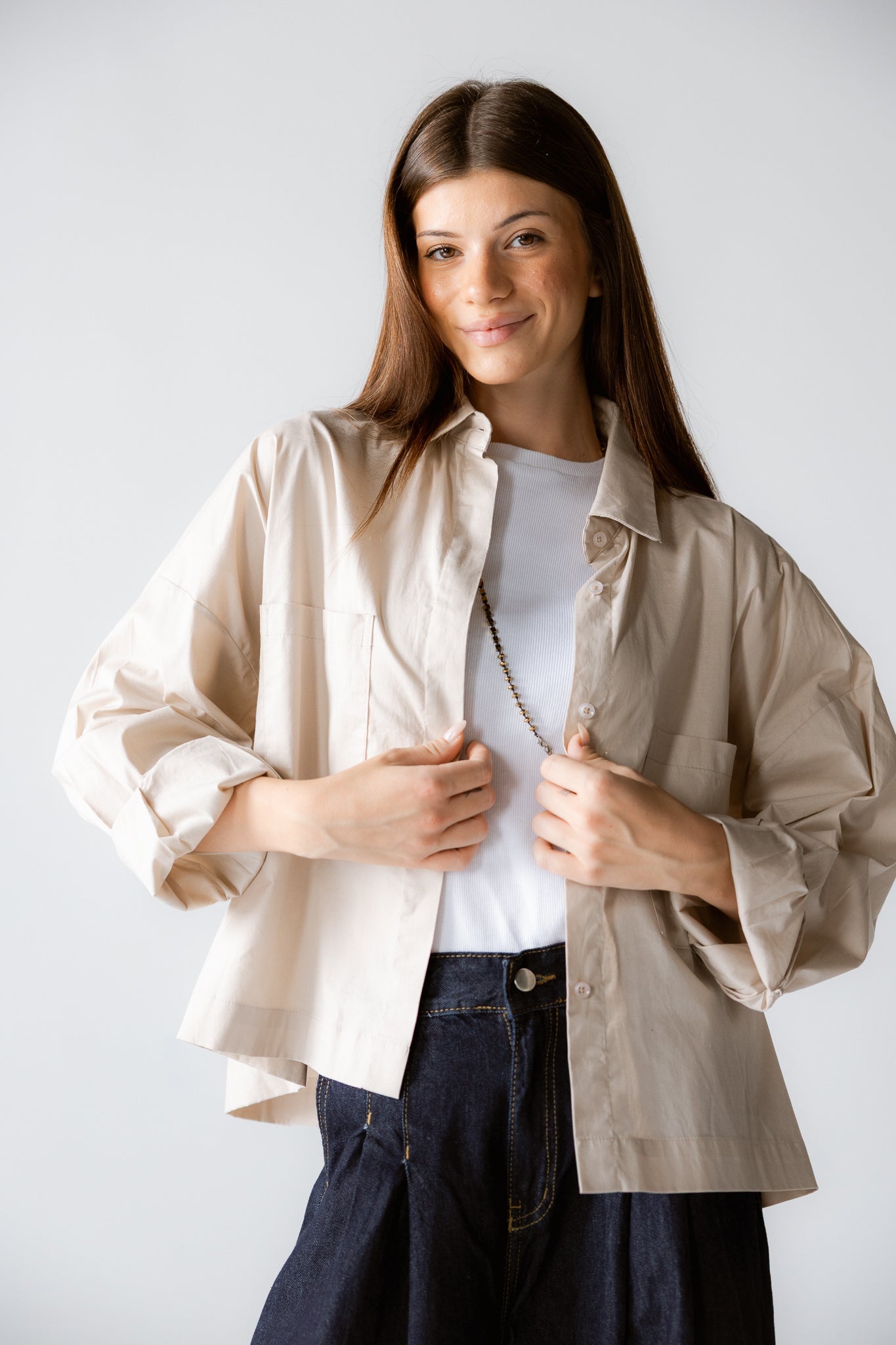 Cropi Shirt Beige - AB ESSENTIALS