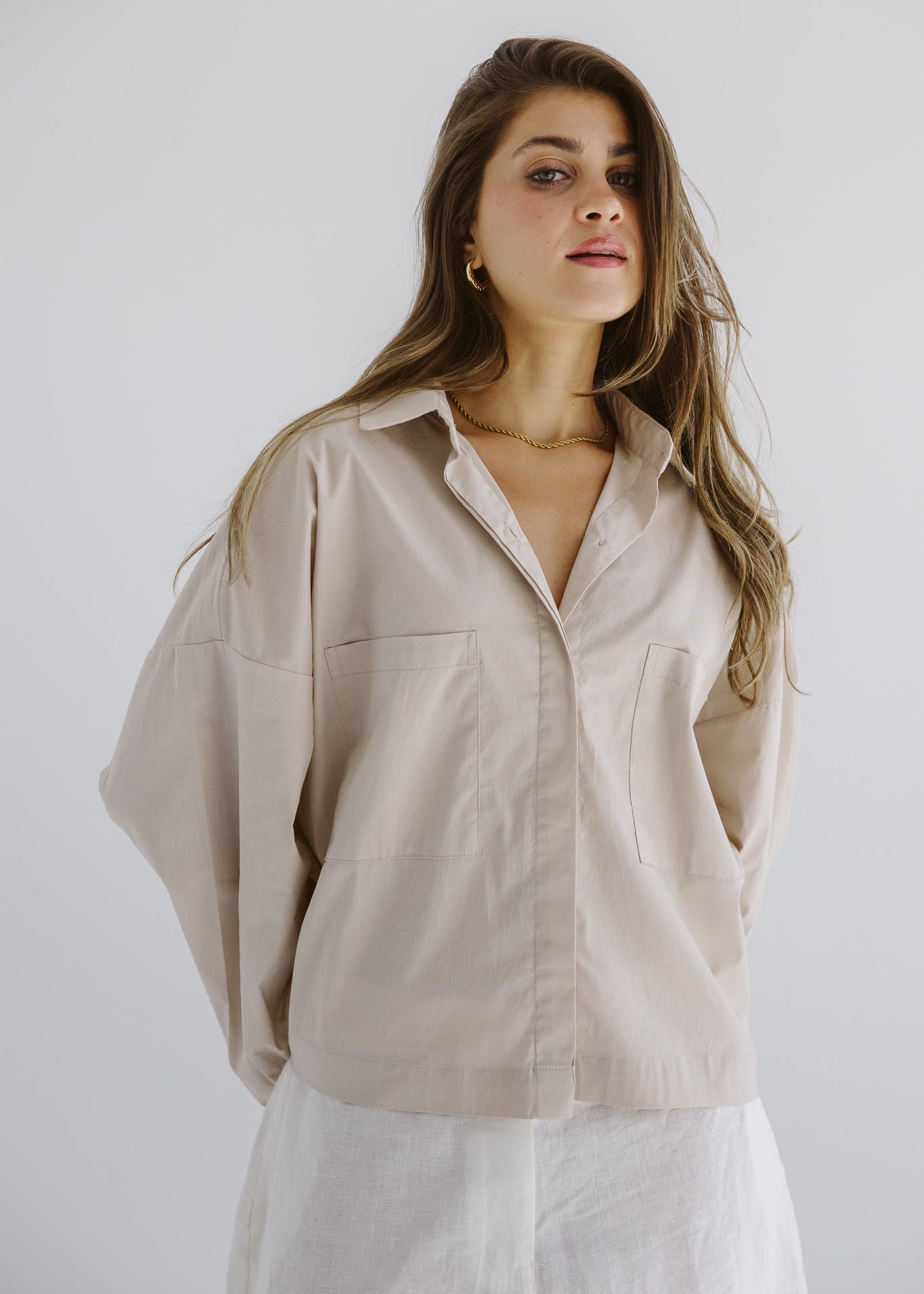 Cropi Shirt Beige - AB ESSENTIALS