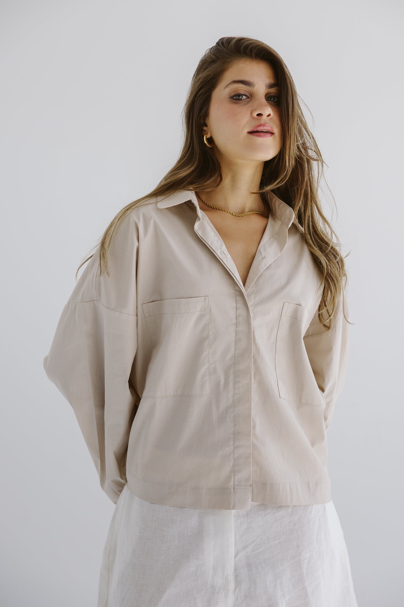 Cropi Shirt Beige - AB ESSENTIALS