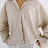 Cropi Shirt Beige - AB ESSENTIALS