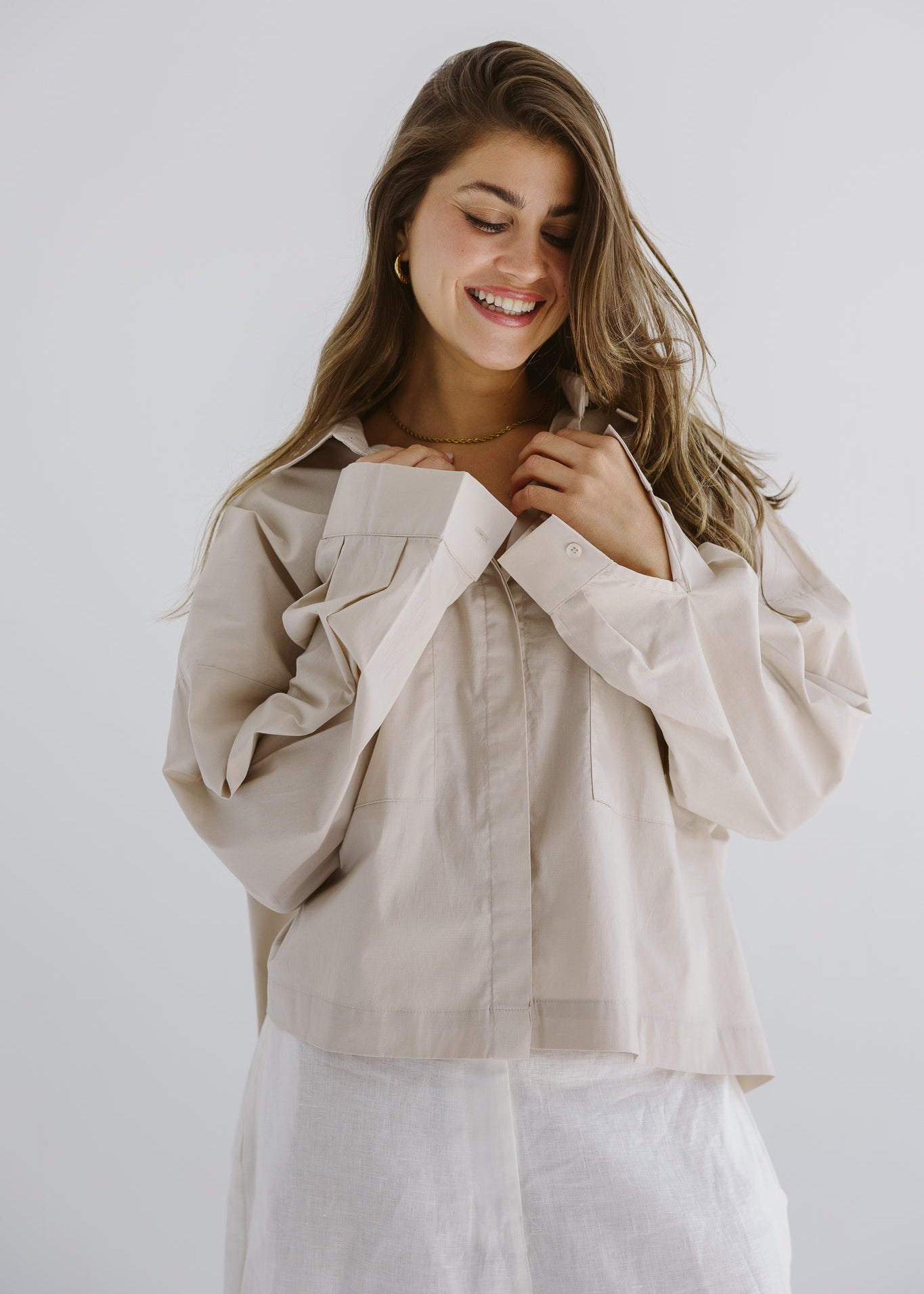 Cropi Shirt Beige - AB ESSENTIALS