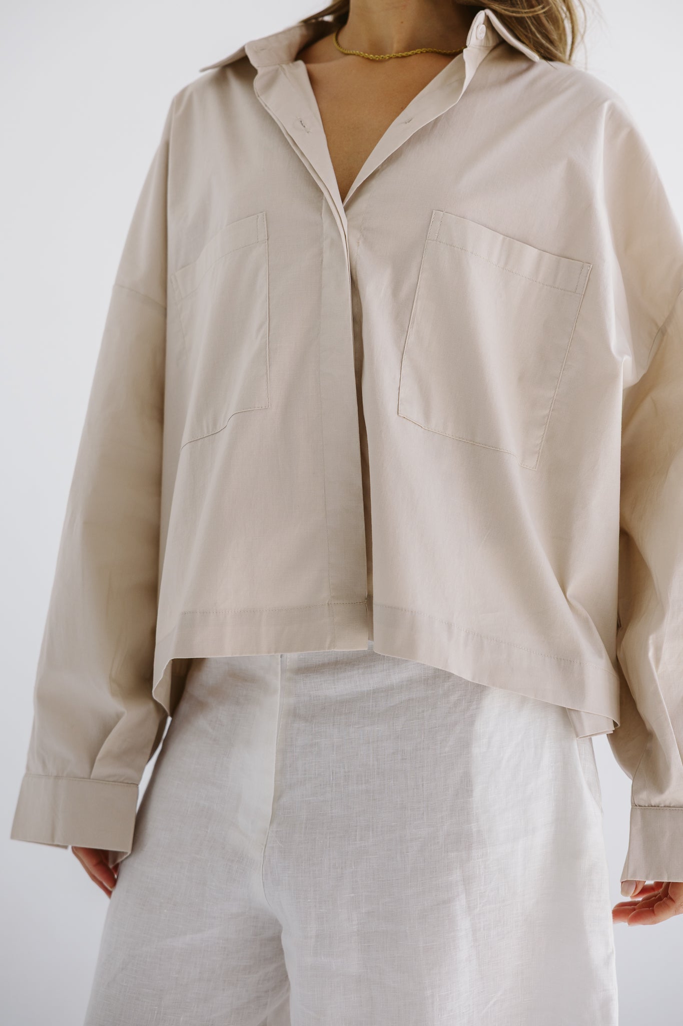 Cropi Shirt Beige - AB ESSENTIALS