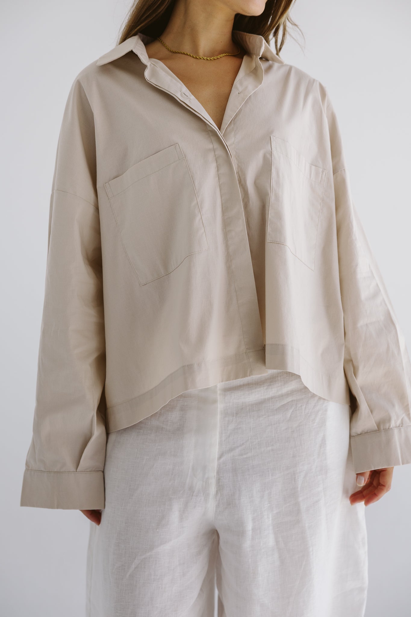 Cropi Shirt Beige - AB ESSENTIALS