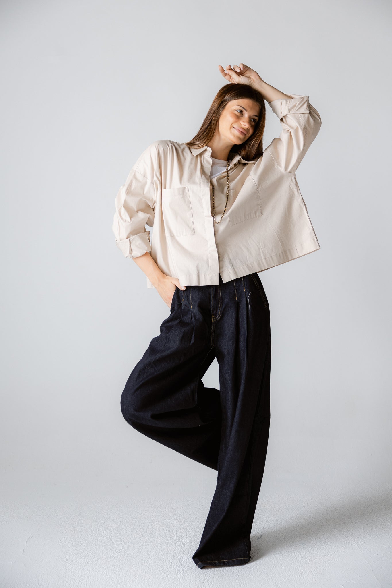 Cropi Shirt Beige - AB ESSENTIALS