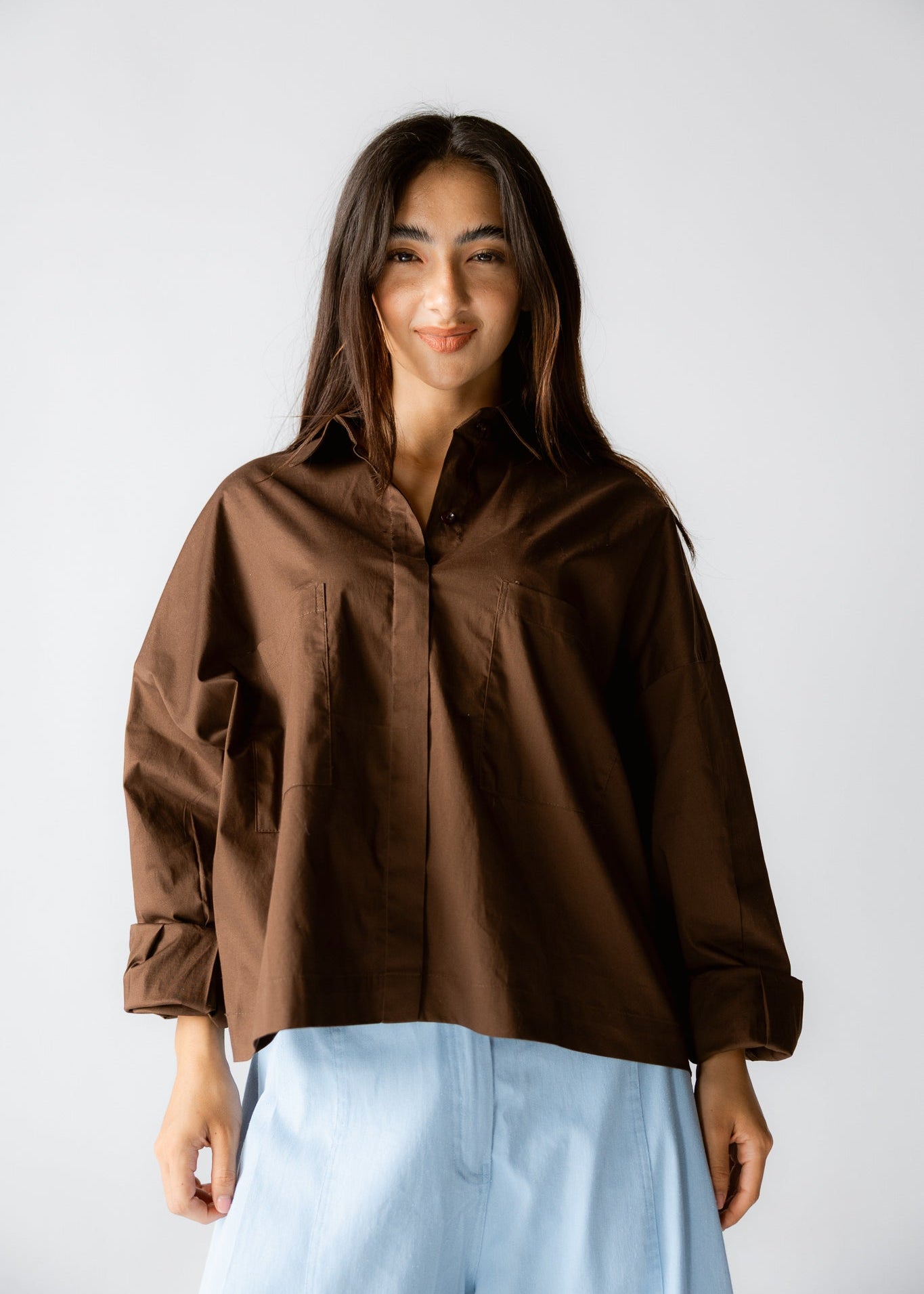 Cropi Shirt Brown - AB ESSENTIALS