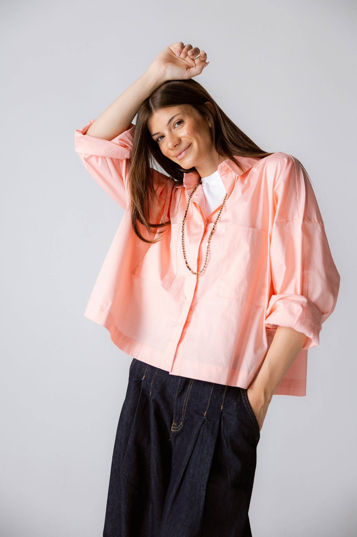 Cropi Shirt Powder Pink - AB ESSENTIALS