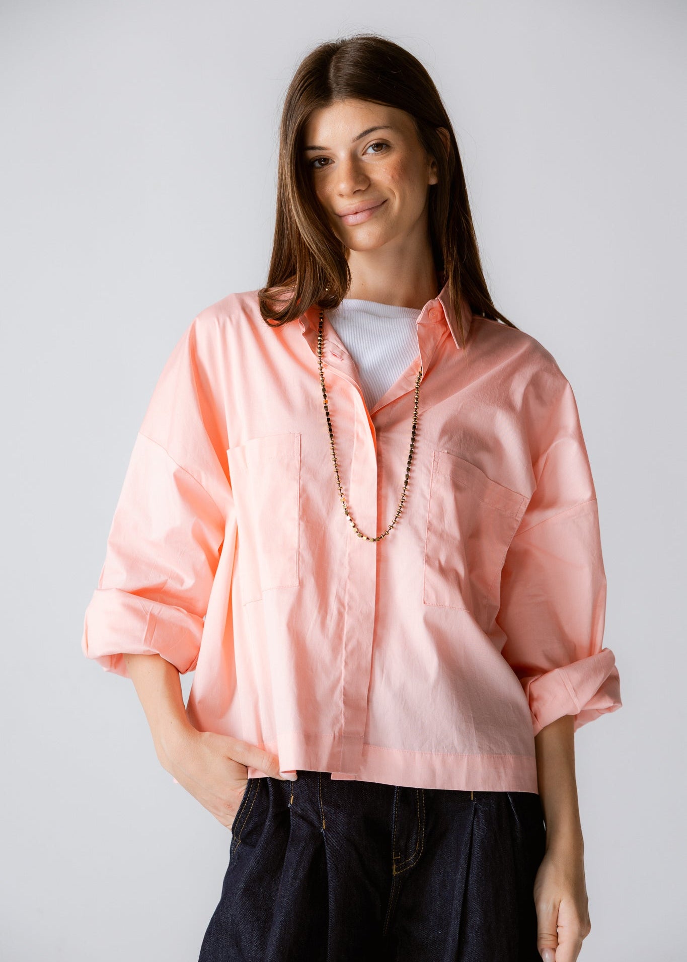 Cropi Shirt Powder Pink - AB ESSENTIALS