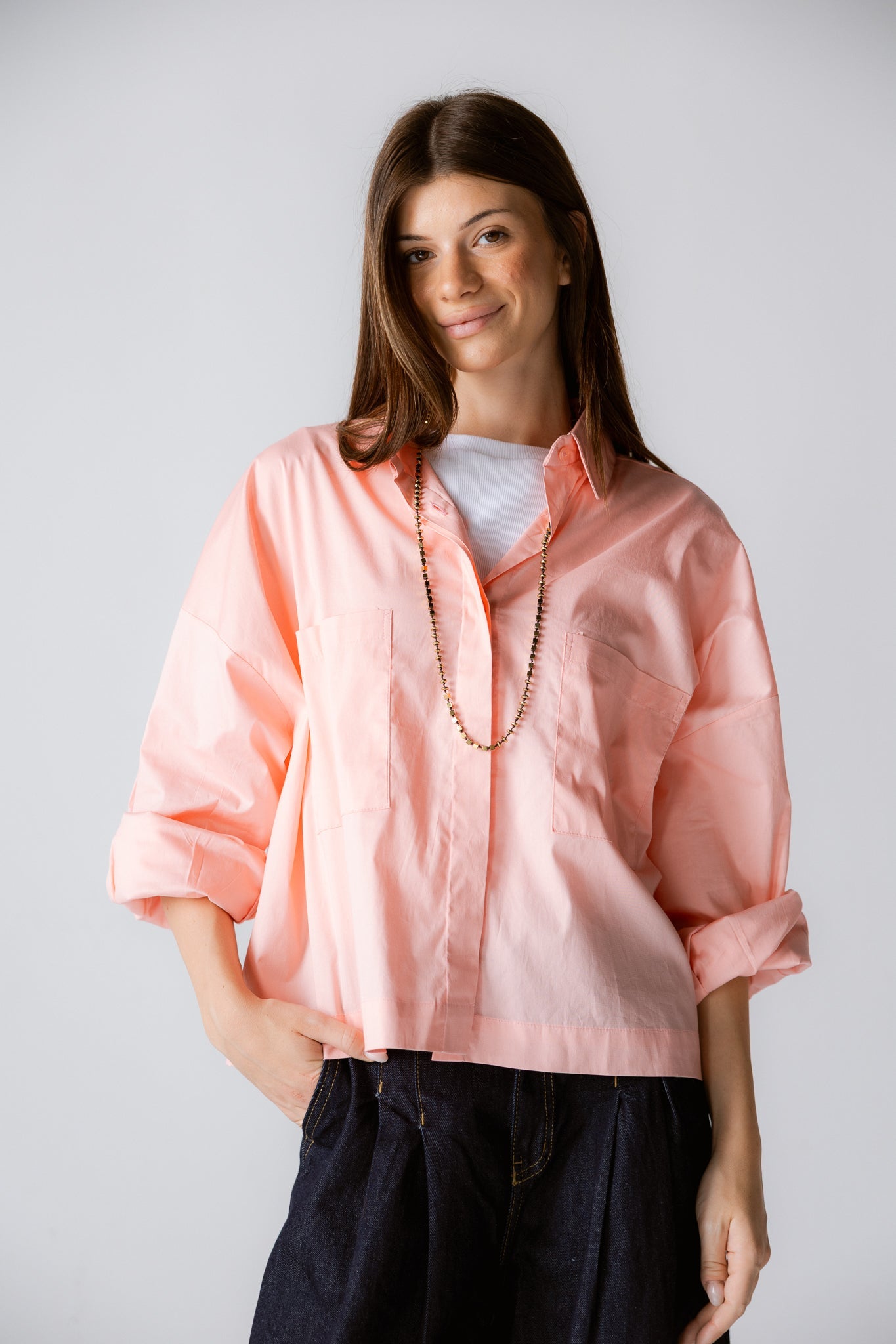 Cropi Shirt Powder Pink - AB ESSENTIALS