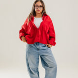 Cropi Shirt Red - AB ESSENTIALS