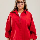 Cropi Shirt Red - AB ESSENTIALS