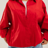 Cropi Shirt Red - AB ESSENTIALS