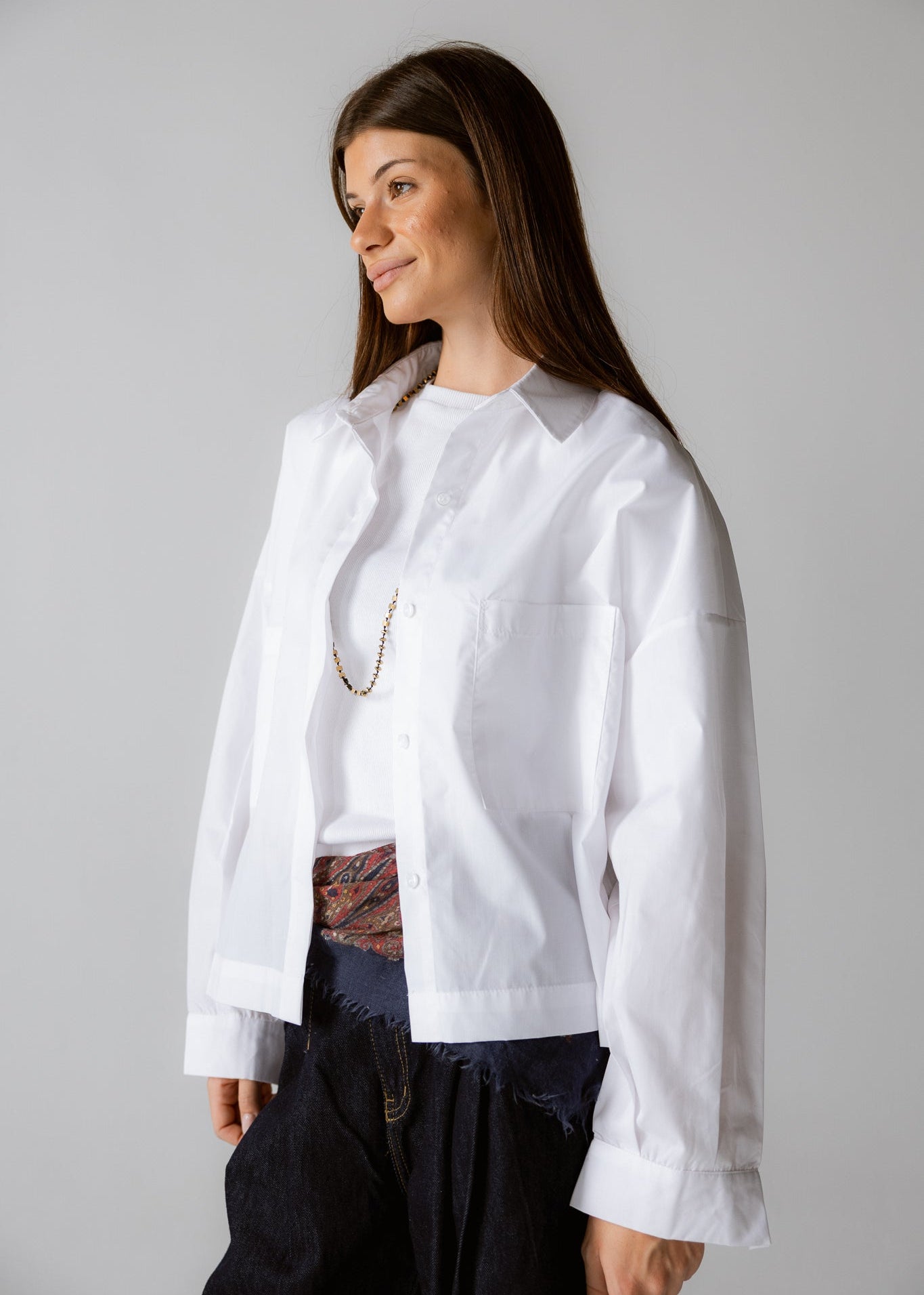 Cropi Shirt White - AB ESSENTIALS