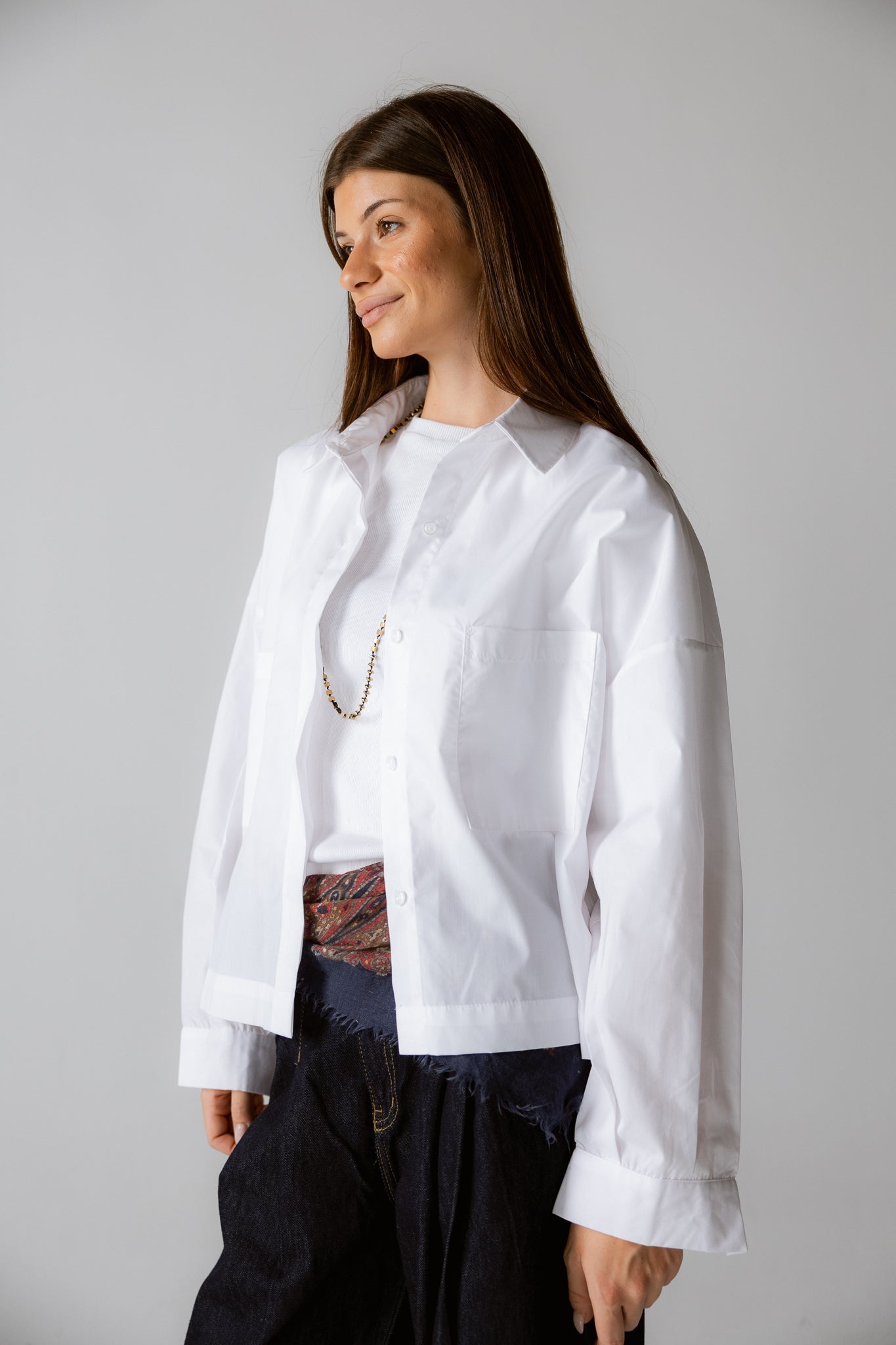 Cropi Shirt White - AB ESSENTIALS