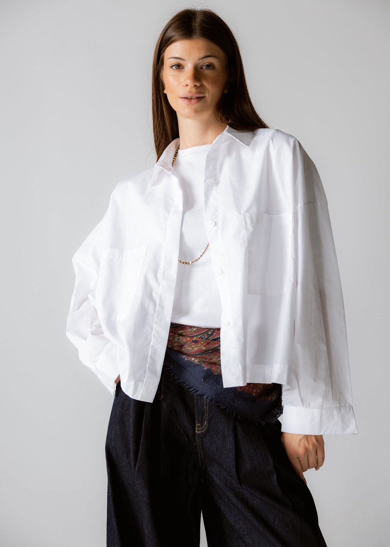 Cropi Shirt White - AB ESSENTIALS