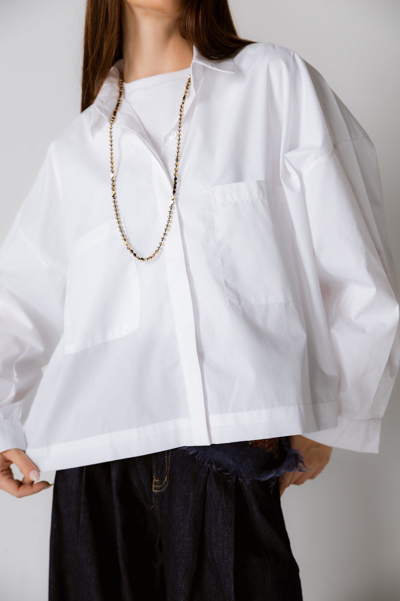 Cropi Shirt White - AB ESSENTIALS