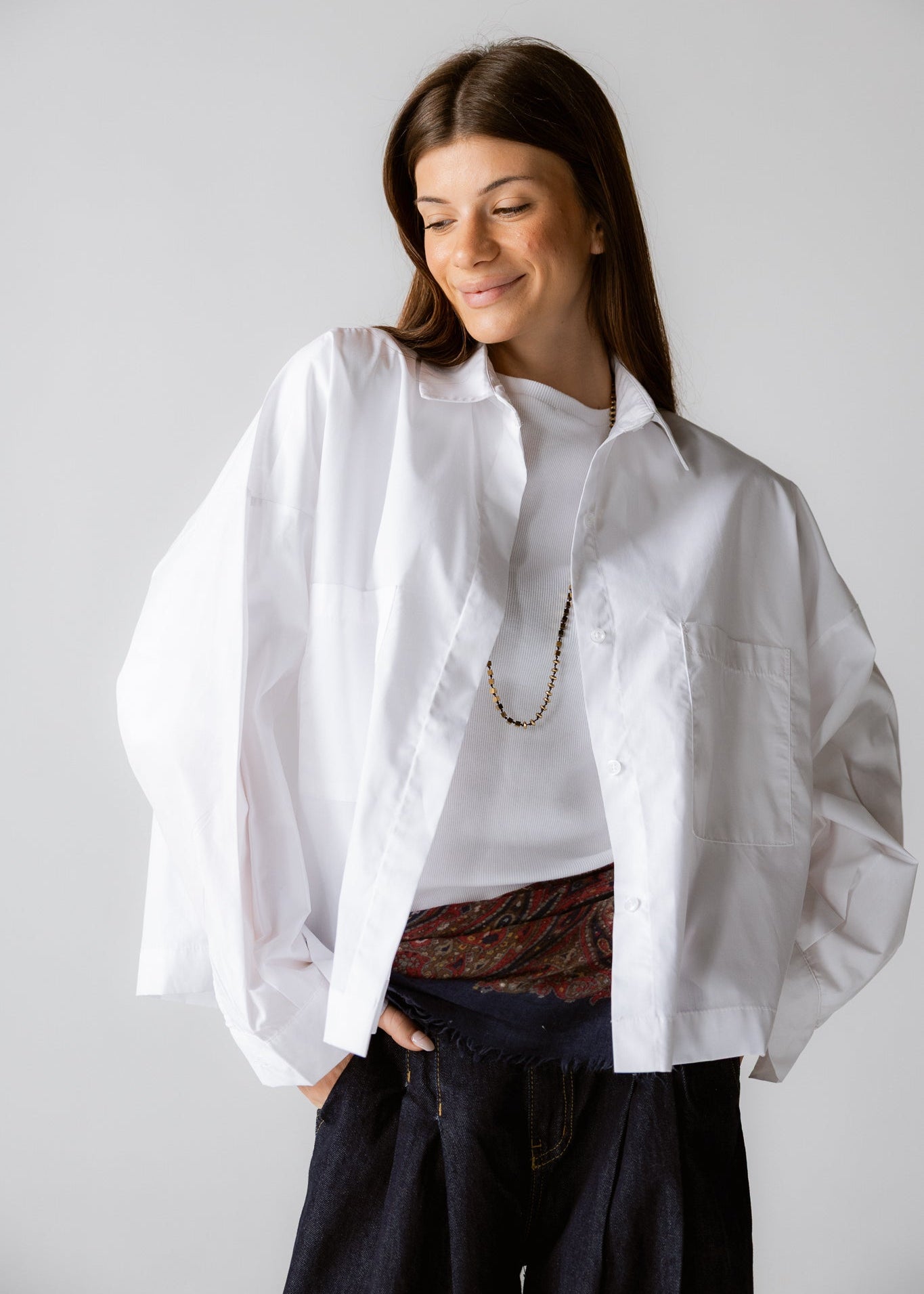 Cropi Shirt White - AB ESSENTIALS